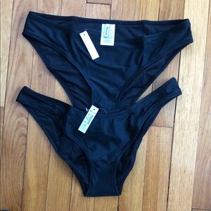 Madewell Black Women's swim Bikini Bottoms NWT